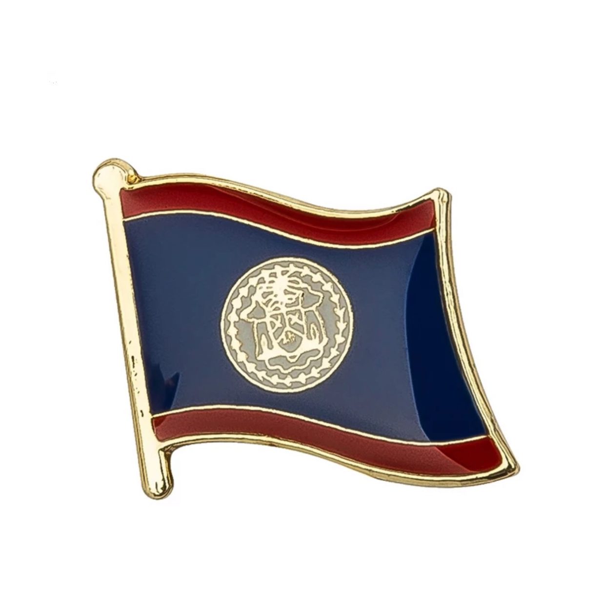 Wholesale Pack of 12 Belize Country Flag Bike Hat Cap lapel Pin 